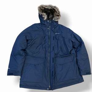 EDDIE BAUER New $329 Mens XXL 650 Down Insulated Parka Coat Waterproof Hood Blue
